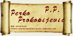 Perko Prokopijević vizit kartica